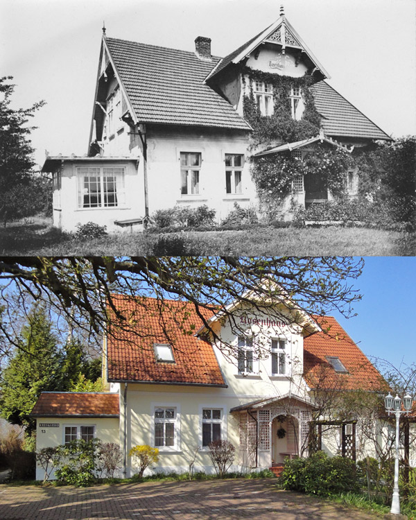 Rosenhaus 1936 und 2011